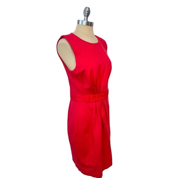 Ted Baker Pink Mille Bow Waist Sleeveless Crew Neck Sheath Dress Size 3 US 6 - Picture 3 of 5